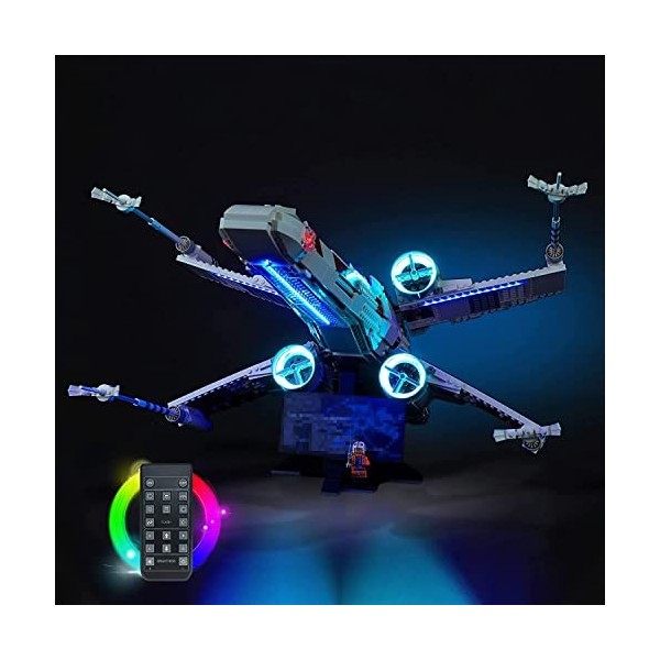 Kit déclairage télécommandé pour Lego 75355 X-Wing Starfighter modèle Non Lego , kit déclairage LED Compatible avec X-Wing