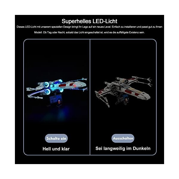 Kit déclairage télécommandé pour Lego 75355 X-Wing Starfighter modèle Non Lego , kit déclairage LED Compatible avec X-Wing