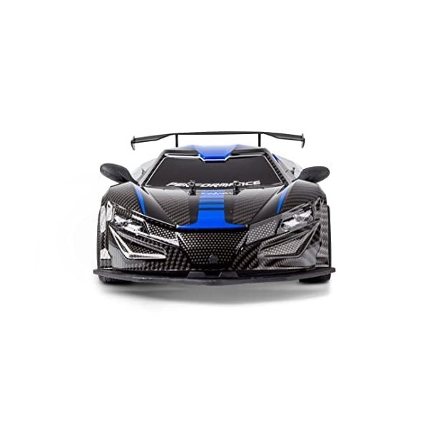 Carson 500404250 1:10 Night Racer 2.0 2,4 GHz 100% RTR Bleu – Voiture télécommandée, éclairage LED, Batteries et télécommande