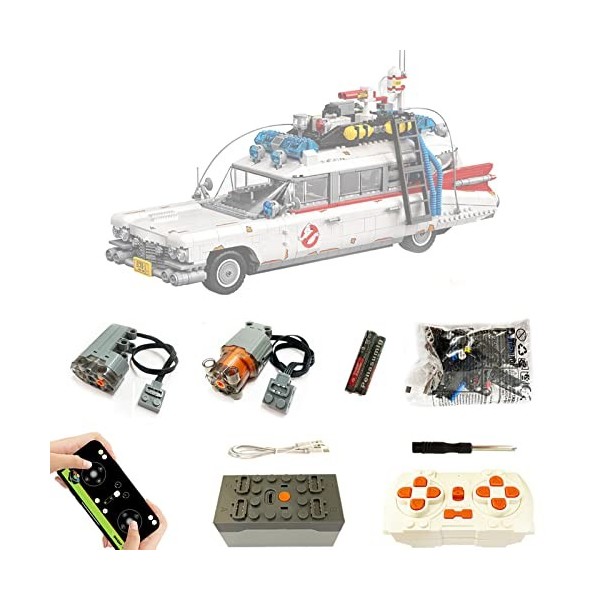 TETK Kit de mise à niveau pour Lego Icons Ghostbusters ECTO-1 10274 Super moteur et télécommande, Noël, compatible avec Lego 