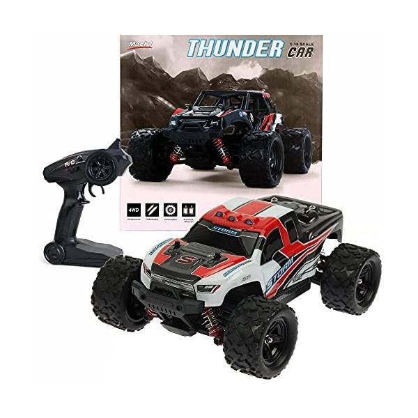 Maximum RC Monster Truck – 4WD Thunder Car 36 km/h Voiture télécommandée – Pièces de rechange 1 x Monster Truck/Pick-up Roug