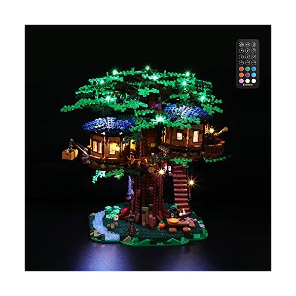 LIGHTAILING Jeu De Lumières Compatible avec Lego 21318 Ideas La cabane dans l’Arbre Modèle en Blocs De Construction：Version T