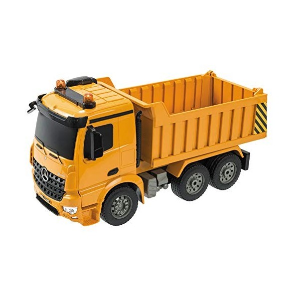 Mondo Motors- Mercedes AROCS BETONNIERE Vehicles Radio Commande, 63510, Orange, 1:20