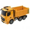 Mondo Motors- Mercedes AROCS BETONNIERE Vehicles Radio Commande, 63510, Orange, 1:20