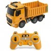 Mondo Motors- Mercedes AROCS BETONNIERE Vehicles Radio Commande, 63510, Orange, 1:20