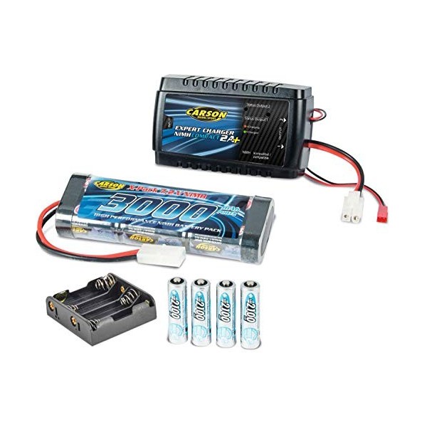 Carson 500607017 Kit Expert Charger Car & Radio-Accessoires radiocommandés, Chargeur, véhicules RC, Multicolour