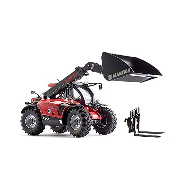 WIKING 077850 Manitou MLT 635, modèle 1:32, métal/plastique, à partir de 14 ans, bras de chargement avec mouvements réalistes