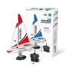 PLAYSTEAM Voyager 280 RC Controlled Wind Powered Sailboat in Red - 17.5" Tall