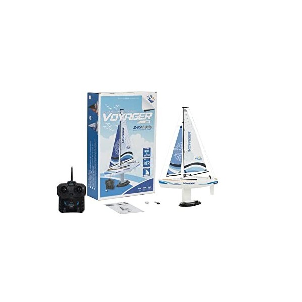 PLAYSTEAM Voyager 280 RC Controlled Wind Powered Sailboat in Red - 17.5" Tall