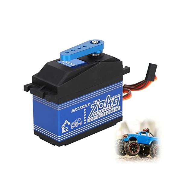 RC Servo, Mécanisme de Direction en métal étanche à Couple élevé pour 1/5 SPTZOHV180W 70KG Télécommande RC Accessoires de Jou