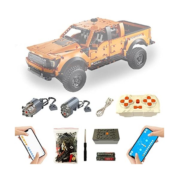 Pour Lego 42126 Technic Ford F-150 Raptor Pick-Up Moteur et télécommande et éclairage Kit de mise à niveau Accessoires compat