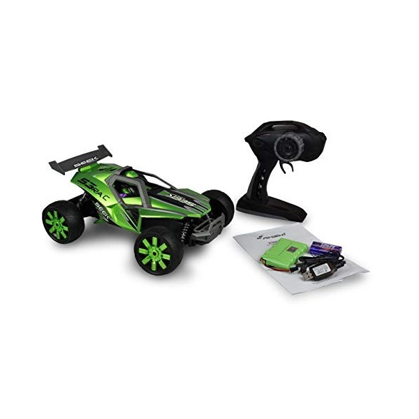 Amewi 22513 RC Buggy Atomic Échelle 1:12 RTR télécommandée 2,4 GHz Jusquà 25 km/h Vert/Noir