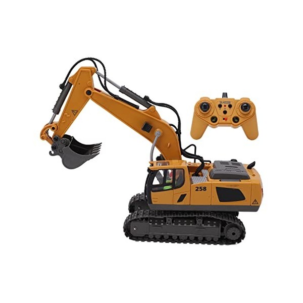 RC Pelle Jouet, 2.4G 1:20 Grue Telecommandée Pelleteuse Télécommandée Échelle Flexible Digging Bras Télécommande Pelle pour E