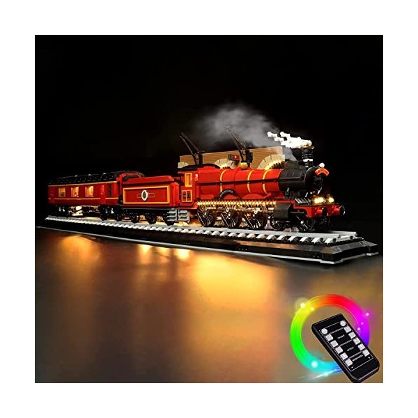 Jeu déclairage LED pour Lego Poudlard Express, Jeu déclairage de décoration télécommandé pour Lego 76405 Poudlard Express C