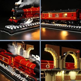 Jeu déclairage LED pour Lego Poudlard Express, Jeu déclairage de décoration télécommandé pour Lego 76405 Poudlard Express C