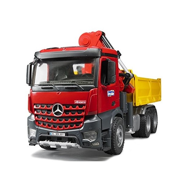 Mercedes Benz Arocs Truck with Roll-Off Container, Clamshell Buckets and 2 Pallets