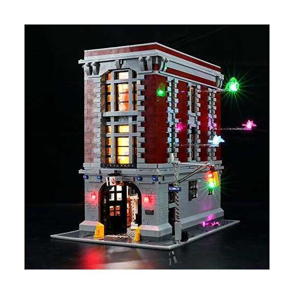 BRIKSMAX Kit de LED pour Lego Ghostbusters Firehouse Headquarters,Compatible avec la Maquette Lego 75827, La Maquette de Cons