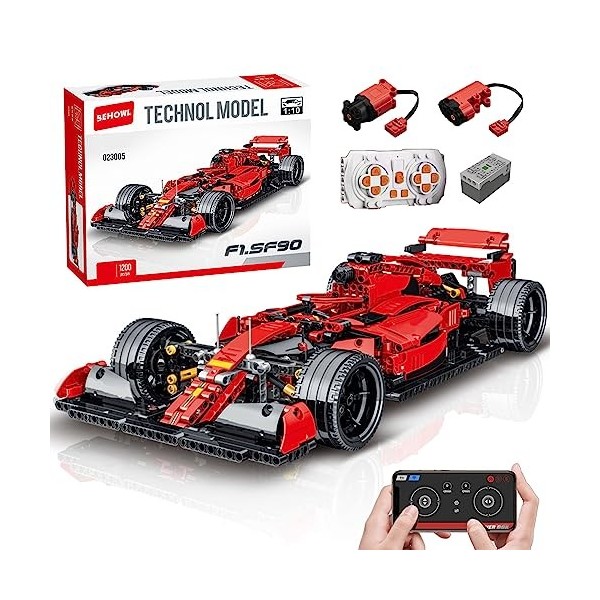 BEHOWL Technique Stem F11 Racing, 1: 10 MOC Roadster Model Building Block kit avec télécommande et app Dual Control, Jouets p