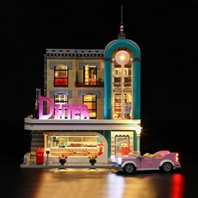 LIGHTAILING Jeu De Lumières Compatible avec Lego 10260 Creator Expert Dîner en Centre-Ville Modèle en Blocs De Construction：V