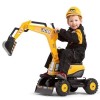 FALK - Pelleteuse JCB avec casque de chantier inclus - Dès 3 ans - Fabriqué en France - Cabine rotative - Assise ouvrante - P