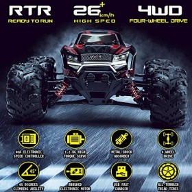 Byuert Voiture télécommandée 4WD 1:20 Off Road RC Voiture de course 26 km/h Haute vitesse électrique Monster Véhicule jouet H