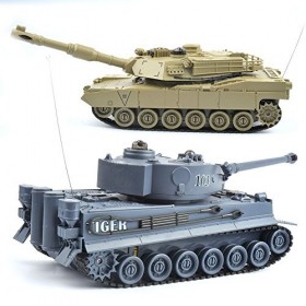sidee® 22001 Lot de 2 réservoirs de bataille 99822 1:28 avec système de combat infrarouge intégré 2,4 GHz RC RC RC Tank radio