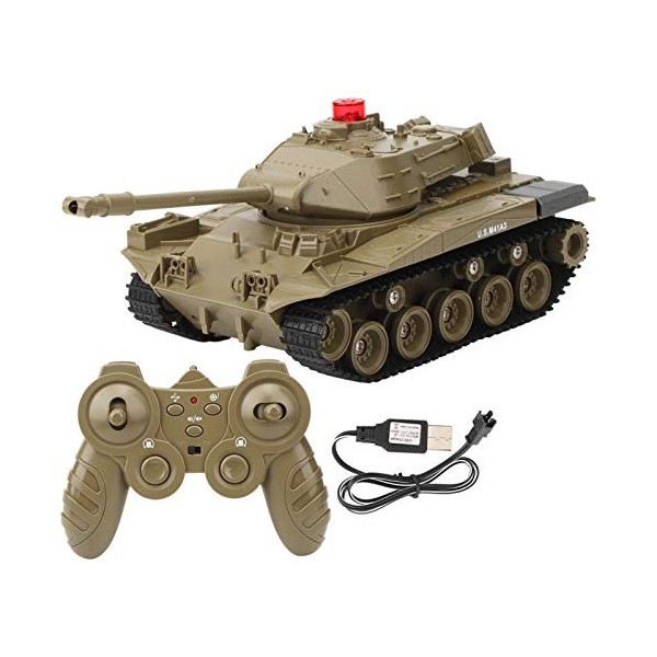 plplaaoo 1/30 Mini réservoir de télécommande avec lumières et Sons, RC Tank,Tourelle Rotative 270 degrés,2.4G Jouet de réserv