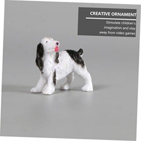 jojofuny Modèle De Chien Miniature Chiot Jouet pour Enfants Enfant en Bas Âge Bijoux Décor De La Nativité Jouets pour Chiens 