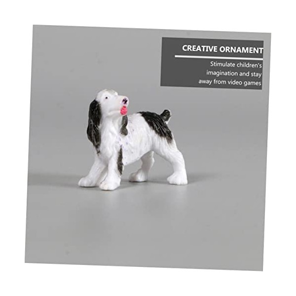 jojofuny Modèle De Chien Miniature Chiot Jouet pour Enfants Enfant en Bas Âge Bijoux Décor De La Nativité Jouets pour Chiens 