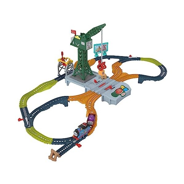 Fisher-Price Thomas et Ses Amis Coffret Train Les Sons de Chicalor : Livraison de Cranky la Grue, Locomotive motorisée Thomas