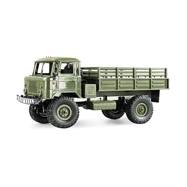 Amewi 22324 GAZ-66 Gruen Brushed 1:16 RC modèle Camion électrique 4 Roues motrices 4WD RTR 2,4 GHz avec Batterie, Vert