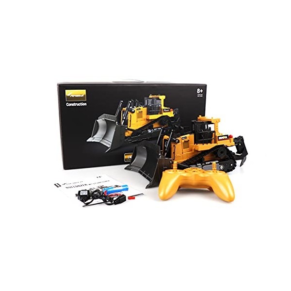 Amewi 22518 RC Planificateur télécommandé 1:24 avec télécommande, Batterie et Chargeur Jaune 2,4 GHz