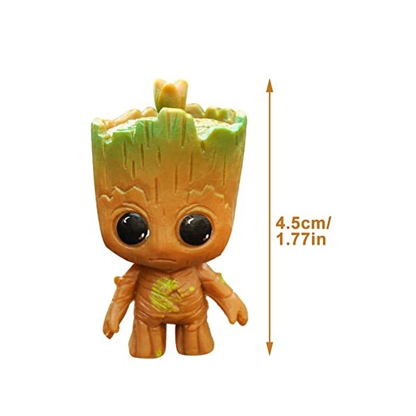 Hilloly 4 Pcs Baby Groot, Baby Groot Figurine, Les Gardiens de la Galaxie 2, Figurine Groot Flowerpot Bébé Modèle Mignon - Gr