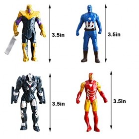 IFHDO Avengers Décoration de gâteau Super-héros Figurine daction Avengers Titan Hero Series Lot de 8 Figurines, Avengers Fig