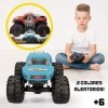 COLORBABY New Bright 46805 Voiture RC 1:10 Zilla USB Sortiert Rouge/Bleu 