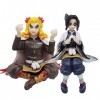 UZSXHJ Demo-n Slaye-r Figurine, 2PCS Anime Demo Slaye en PVC Anime Action Model Demo Slaye Cadeau danniversaire Statues de F