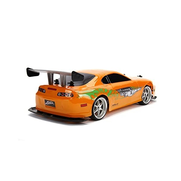 Jada Toys Fast & Furious RC-Auto, Drift 1995 Toyota Supra, Turbo, Fonction Drift, 4 Roues motrices, Voiture télécommandée, 2 