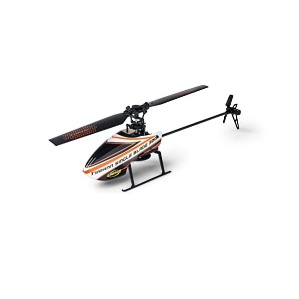 Carson 500507170 Tyrann Single Blade 320 2.4GHz 100%RTF Orange - Hélicoptère télécommandé, Robuste RTF Ready to Fly , Hélico