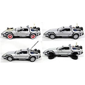 OPO 10 - Welly - Lot des 4 Voitures Delorean des Films Retour vers Le Futur - échelle 1:24 Ref: L4 
