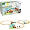 BRIO - 32292 - Circuit Mickey Mouse Deluxe/Disney - Mickey and Friends - Coffret Complet 33 pièces - Circuit de Train en Bois