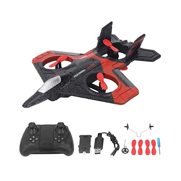 Oreb Stunt Aérien RC Avion, 2.4Ghz Mousse RC Avions Hélicoptère Gyro Quadcopter avec Photographie Aérienne 4K, Gravity Sensin