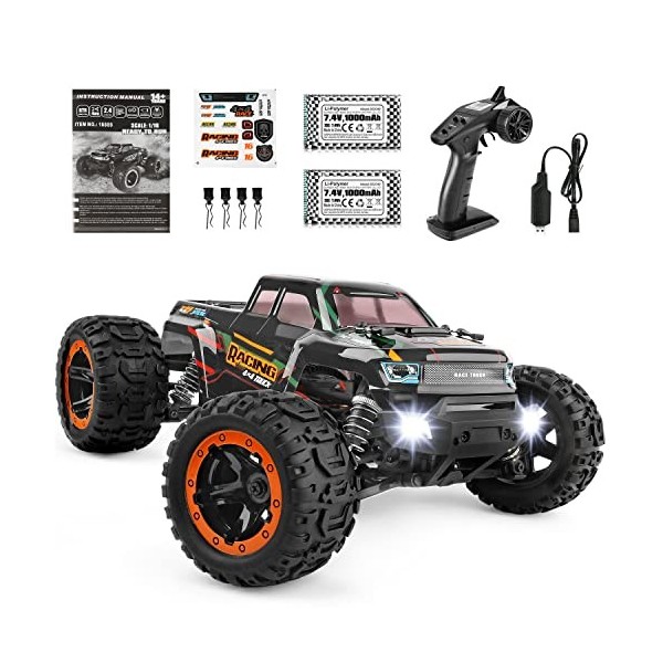 HAIBOXING Voiture Télécommandée 1:16 RC Car Monster Truck, étanche RTR Tout-Terrain Voiture RC 36 km/h, à Grande Vitesse à Di