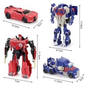 IQEPXTGO Figurine de Tran*sformer, 2 Pièce Trans*formers Action Figure Décoration Gâteau danniversaire Voiture Ornements Min