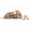 UGEARS V-Express Train à Vapeur avec Tender - Puzzle Cadeau Fête des Pères pour Adultes Kits de Modèles de Puzzle en Bois 3D 