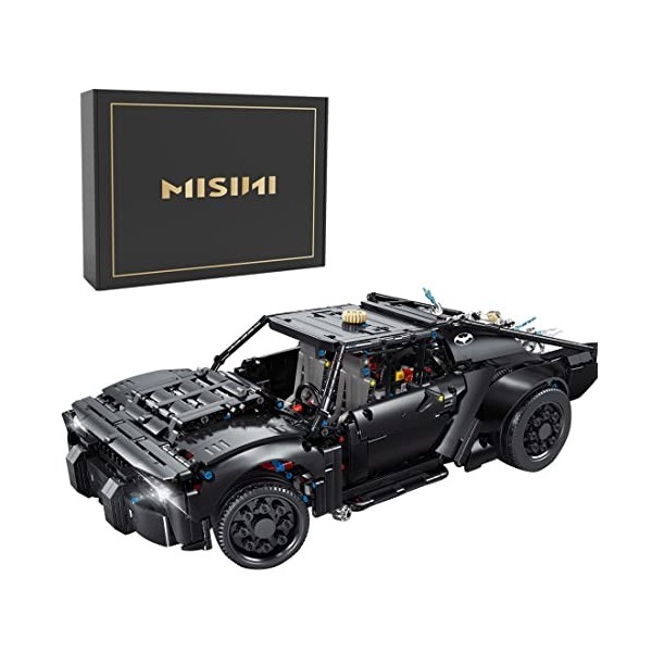 MISINI Technique Taigaole T5029 Blocs de construction pour voiture de sport Batmobile, 1:10, 1828 pièces MOC, jouets pour enf