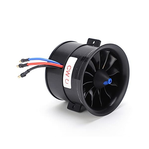 VGEBY Conduit RC de 70 mm, EDF 70 mm 12 Feuilles Conduit 6S 2100KV Contrôleur de Vitesse ESC Set MATÉRIAU Composite MATÉRICAU