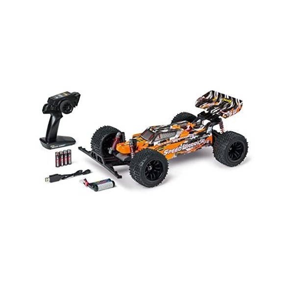 Carson Modellsport 500404237 1:10 FE Speed Warrior 2,4G 100% RTR - Voiture radiocommandée Orange, véhicule RC, avec Piles et 