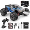 Hosim Voiture télécommandée, 1:16, camion tout-terrain RC avec 36 km/h, 4WD Toys Crawler avec lampes pour enfants et adultes 