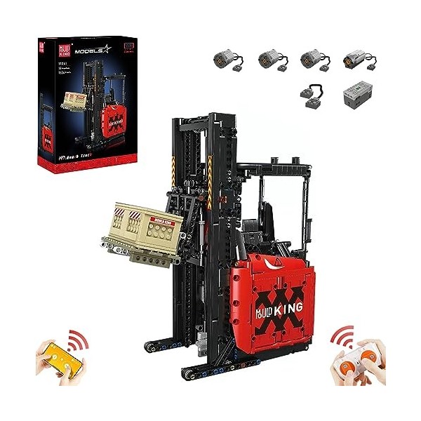 Addshiny Moc Technology Forklift Engineering Series Kit de construction de blocs de construction 2,4 GHz et application RC Ca