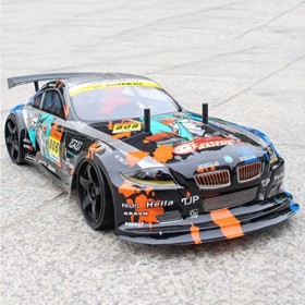 HEBXMF Voiture télécommandée à grande vitesse 70 km/h, voiture de course RC anti-écrasement 4WD, voiture jouet de course élec